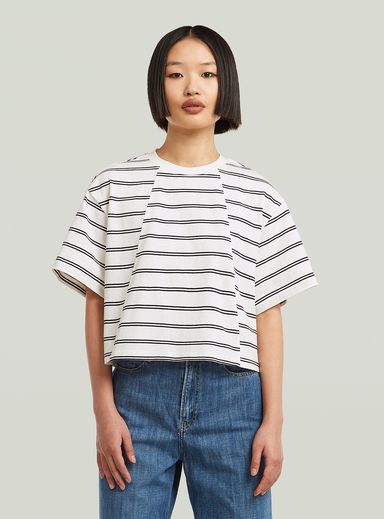 Camiseta a rayas Boxy línea A